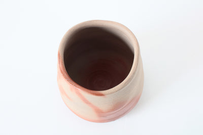 Bizen ware Japanese Pottery Yunomi Chawan Tea Cup, Brown, Orange, Made in Japan