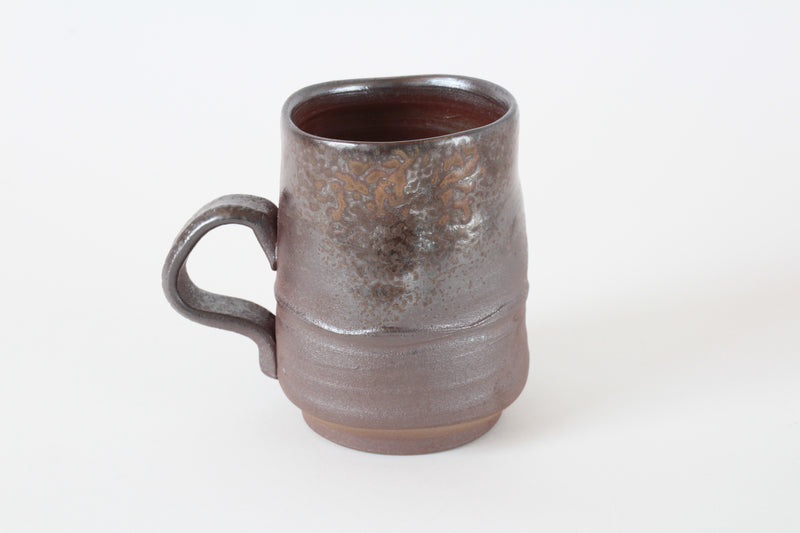 Bizen ware Japanese Pottery Mug Cup Rusty Brown Made in Japan