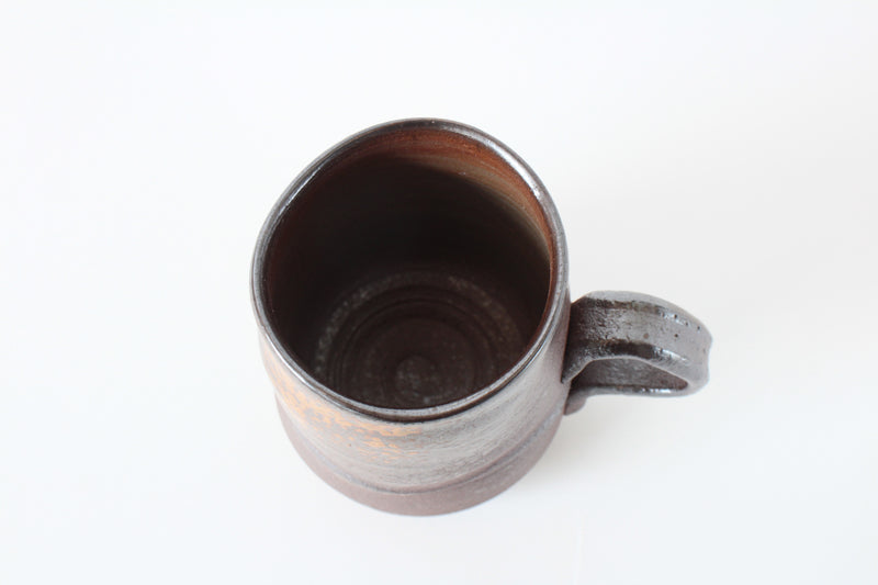 Bizen ware Japanese Pottery Mug Cup Rusty Brown Made in Japan