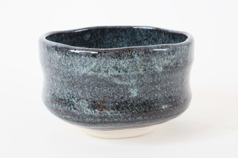 Mino ware Japanese Pottery Tea Ceremony Matcha Bowl Blue Gray made in japan
