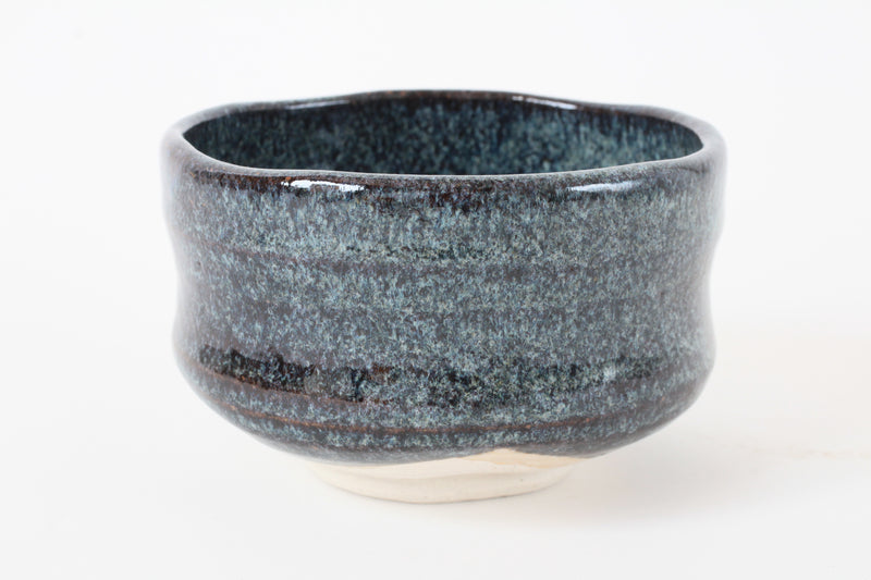 Mino ware Japanese Pottery Tea Ceremony Matcha Bowl Blue Gray made in japan