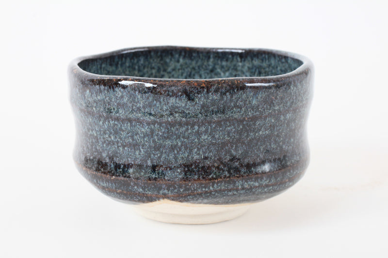 Mino ware Japanese Pottery Tea Ceremony Matcha Bowl Blue Gray made in japan