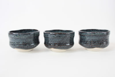 Mino ware Japanese Pottery Tea Ceremony Matcha Bowl Blue Gray made in japan