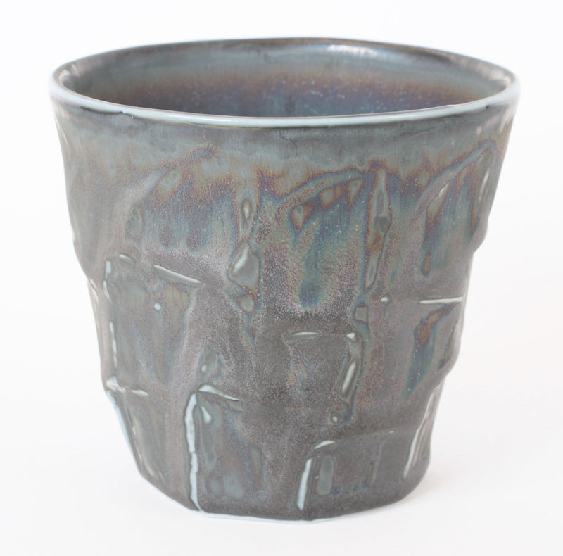 Mino ware Japanese Ceramics Rock style Tea Cup Scarab tone made in Japan