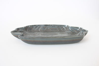 Mino ware Japanese Ceramics Cloud Shaped plate Scarab tone made in Japan