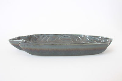 Mino ware Japanese Ceramics Cloud Shaped plate Scarab tone made in Japan