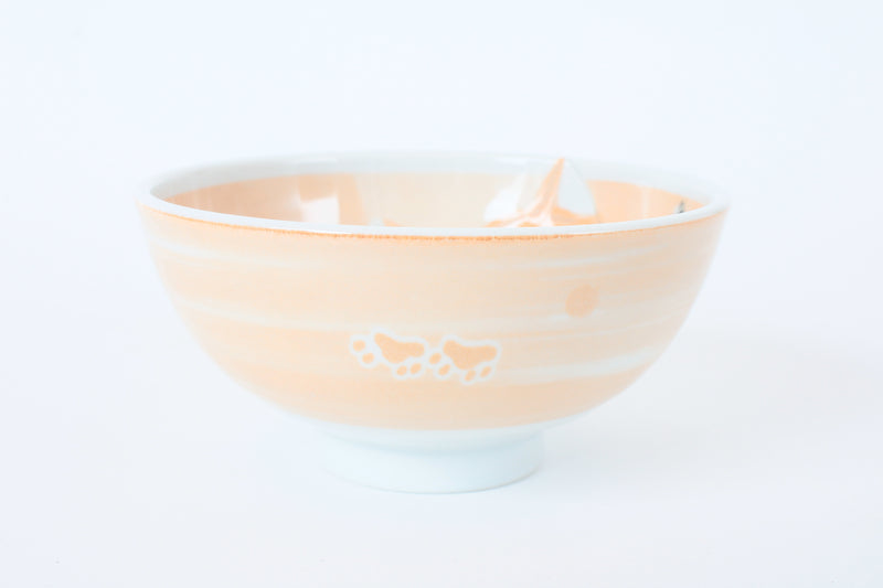 Mino ware Japanese Ceramics Ricebowl Smiling Shibaken made in Japan