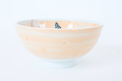 Mino ware Japanese Ceramics Ricebowl Smiling Shibaken made in Japan