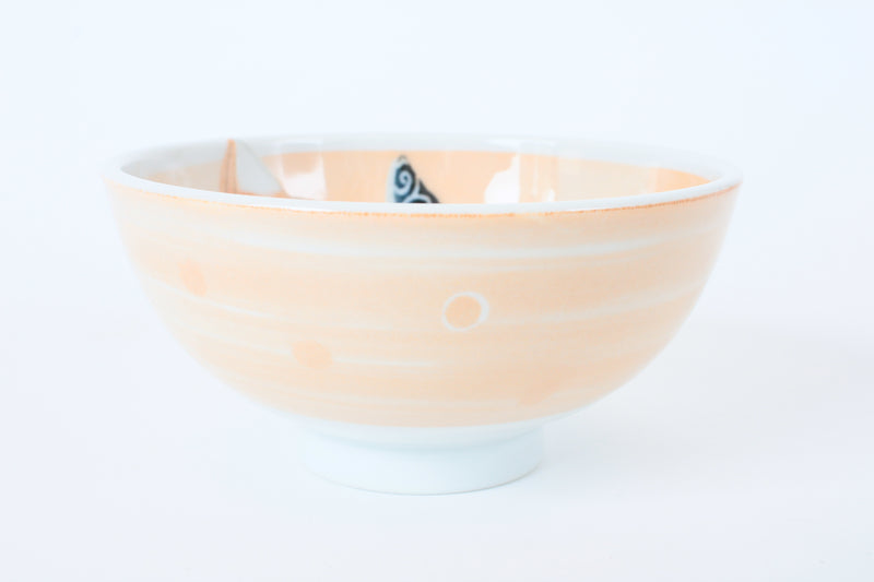 Mino ware Japanese Ceramics Ricebowl Smiling Shibaken made in Japan