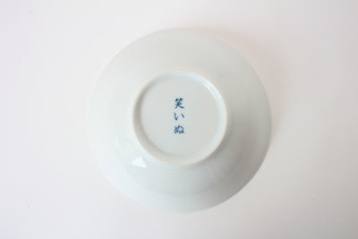 Mino ware Japanese Ceramics Plate Smiling Dog Shibaken made in Japan