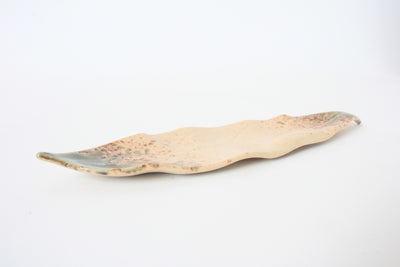 Mino ware Japanese Ceramics Leaf Shaped Long Plate made in Japan