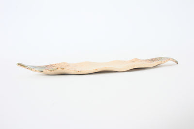 Mino ware Japanese Ceramics Leaf Shaped Long Plate made in Japan