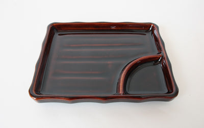 Mino ware Japanese Ceramics Rectangle Plate Caramel Candy Color made in Japan