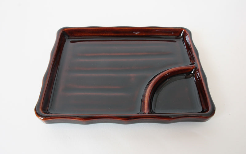 Mino ware Japanese Ceramics Rectangle Plate Caramel Candy Color made in Japan