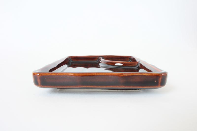 Mino ware Japanese Ceramics Rectangle Plate Caramel Candy Color made in Japan