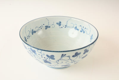 Mino ware Japan Ceramics Ramen Noodle Donburi Bowl Navy Rabbit made in Japan