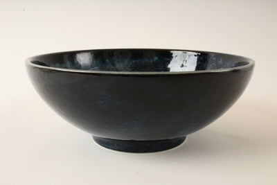 Mino ware Japan Ceramics Large & Wide Noodle Donburi Bowl Navy Blue ( 1000ml )