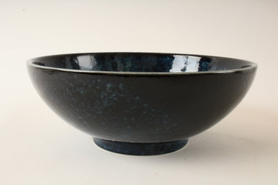 Mino ware Japan Ceramics Large & Wide Noodle Donburi Bowl Navy Blue ( 1000ml )