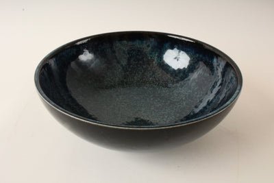 Mino ware Japan Ceramics Large & Wide Noodle Donburi Bowl Navy Blue ( 1000ml )