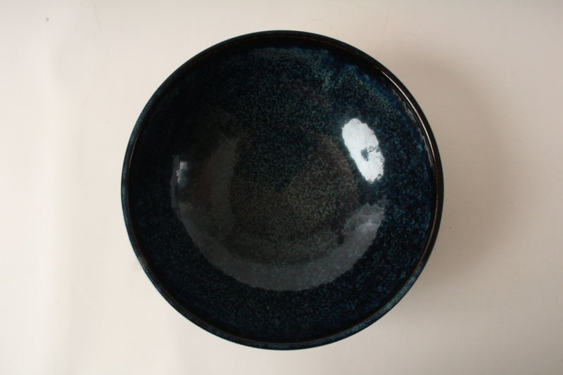 Mino ware Japan Ceramics Large & Wide Noodle Donburi Bowl Navy Blue ( 1000ml )