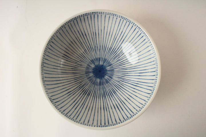Mino ware Japan Ceramics Large & Wide Noodle Donburi Bowl Dot