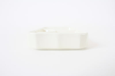 Mino ware Japanese Ceramics Three Section Plate White Ivory made in Japan