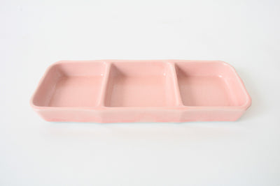 Mino ware Japanese Ceramics Three Section Plate Sakura Pink made in Japan (M)