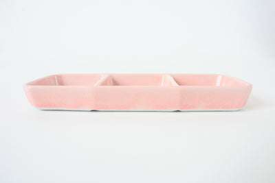 Mino ware Japanese Ceramics Three Section Plate Sakura Pink made in Japan (M)