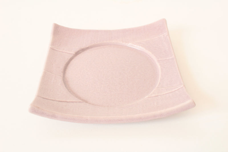 Mino ware Japanese Ceramics Square Plate (5.7 inch) Grayish Lavender