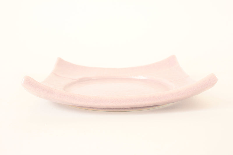 Mino ware Japanese Ceramics Square Plate (5.7 inch) Grayish Lavender