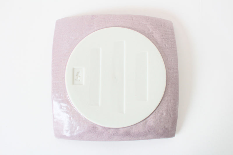 Mino ware Japanese Ceramics Square Plate (5.7 inch) Grayish Lavender