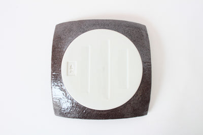 Mino ware Japanese Ceramics Square Plate (5.7 inch) Brown Black made in Japan