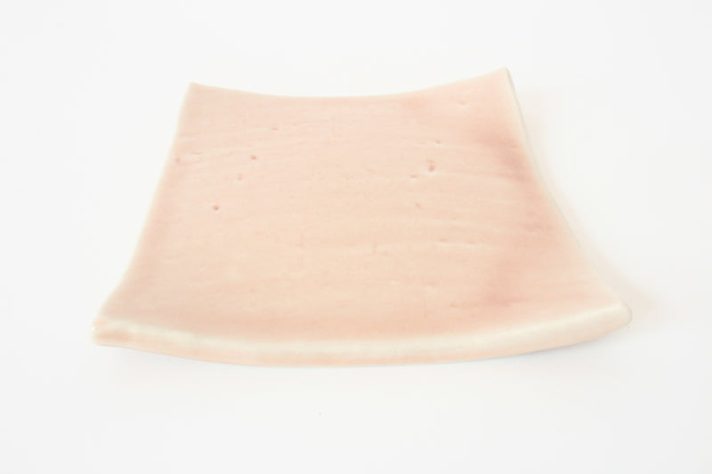 Mino ware Japanese Ceramics Square Plate (5.9 inch) Pink Beige made in Japan