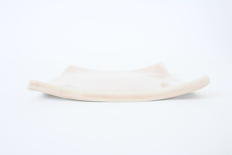 Mino ware Japanese Ceramics Square Plate (5.9 inch) Pink Beige made in Japan