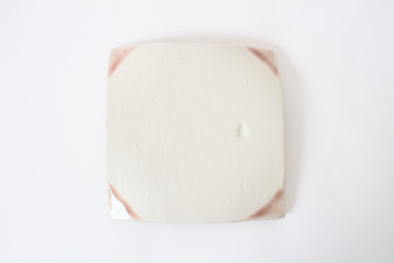 Mino ware Japanese Ceramics Square Plate (5.9 inch) Pink Beige made in Japan
