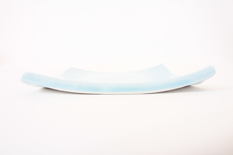 Mino ware Japanese Ceramics Square Plate (5.9inch) Aquamarine Blue made in Japan
