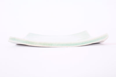 Mino ware Japanese Ceramics Square Plate (5.9inch) Tea Green Color made in Japan