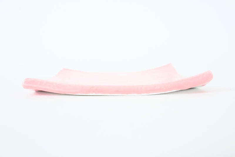 Mino ware Japanese Ceramics Square Plate (5.9inch) Rouge Pink made in Japan
