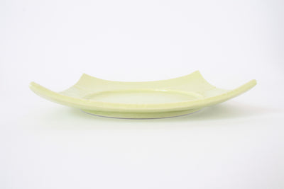 Mino ware Japanese Ceramics Square Plate (9.1 inch) Pistachio Green Color