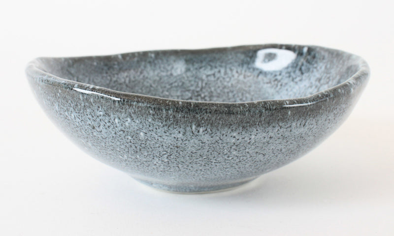 Mino ware Japanese Ceramics Small Round Bowl Crackle Pattern Blue Gray in Japan