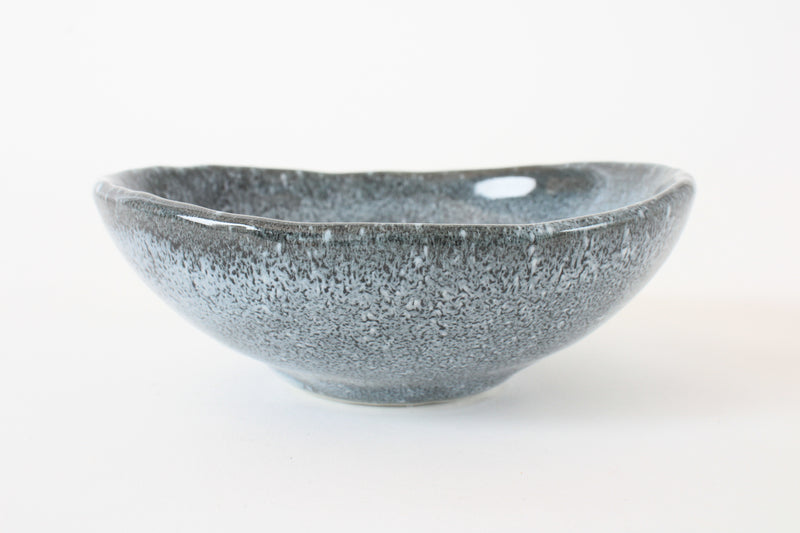Mino ware Japanese Ceramics Small Round Bowl Crackle Pattern Blue Gray in Japan
