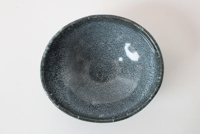 Mino ware Japanese Ceramics Small Round Bowl Crackle Pattern Blue Gray in Japan