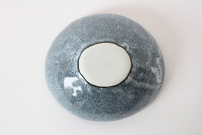 Mino ware Japanese Ceramics Small Round Bowl Crackle Pattern Blue Gray in Japan