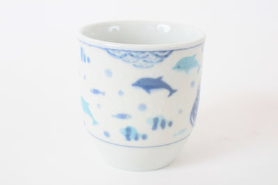 Mino ware Japanese Ceramics Mugcup Whale Shark Glitter Finish made in Japan