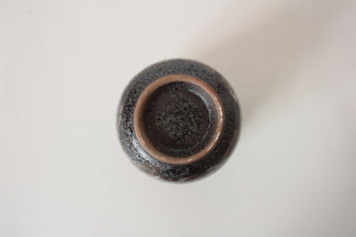 Mino ware Japanese Sushi Yunomi Chawan Tea Cup Brushed Brown on White
