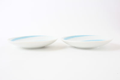 Mino ware Japan Ceramics Ricefish Plate Set of Two