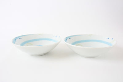 Mino ware Japan Ceramics Ricefish DeepPlate Set of Two