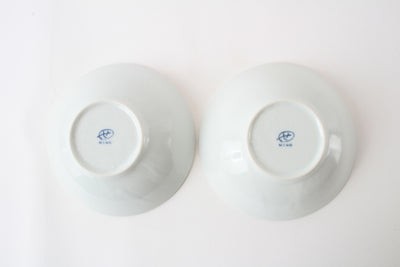 Mino ware Japan Ceramics Ricefish DeepPlate Set of Two