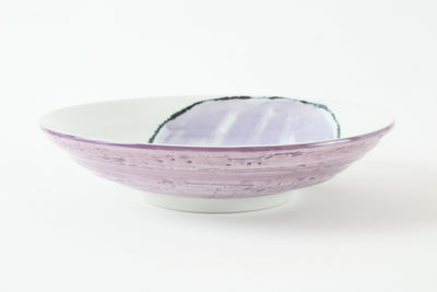 Mino ware Japanese Ceramics Pasta Plate Eggplant Purple Set of Two made in Japan