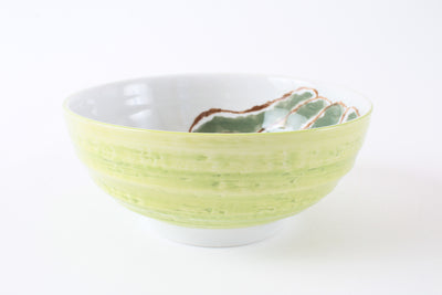 Mino Ware Japanese Ceramic Ramen Bowl with Pumpkin Design, Made in Japan